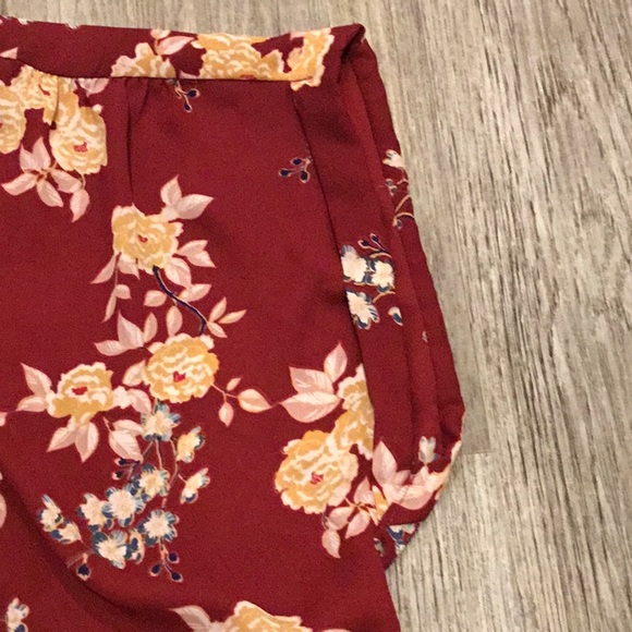 Pink Rose maroon floral tank - Picture 4 of 6